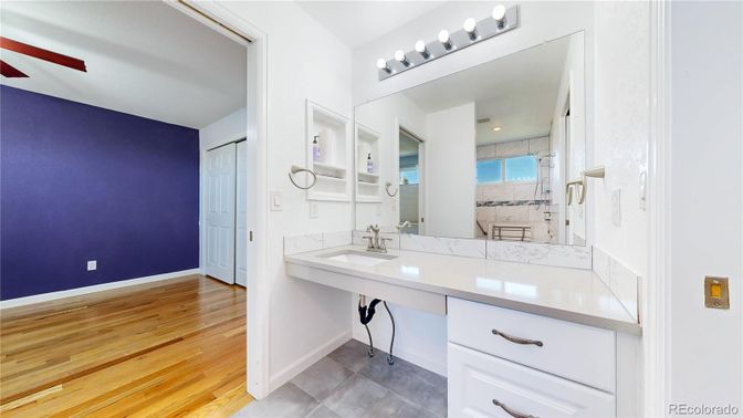 Bathroom, Dual Sink Vanities, Interior, Wood Texture Flooring