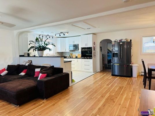 Dining room, Interior, Kitchen, Living room, Wood Texture Flooring