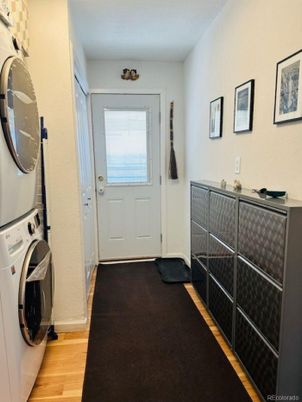 Interior, Washer, Wood Texture Flooring