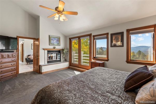 Bedroom, Fireplace, Interior
