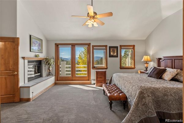 Bedroom, Fireplace, Interior