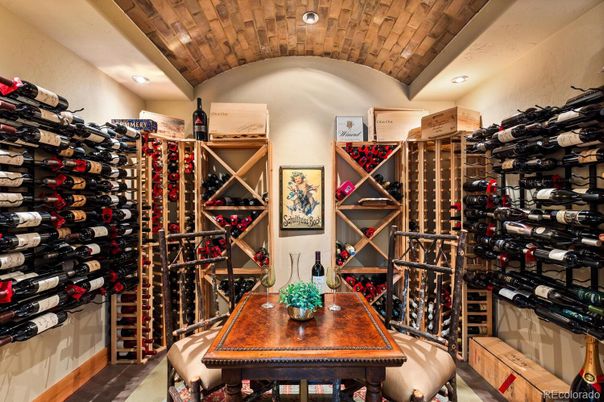 Interior, Recessed Lighting, Wine Storage, Wooden Ceilings