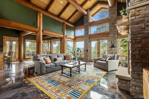 Interior, Living room, Stone Walls, Wooden Beams, Wooden Ceilings