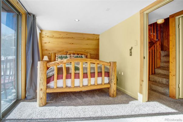 Bedroom, Interior, Recessed Lighting, Wooden Walls