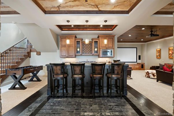 Billiard Table, Game Room, Interior, Pendant Lights, Recessed Lighting