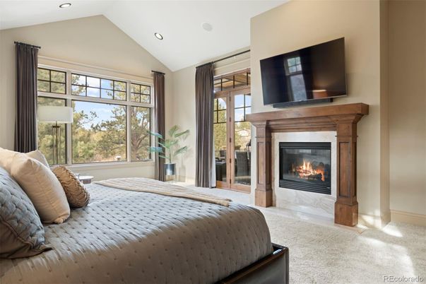 Bedroom, Fireplace, Interior, Recessed Lighting