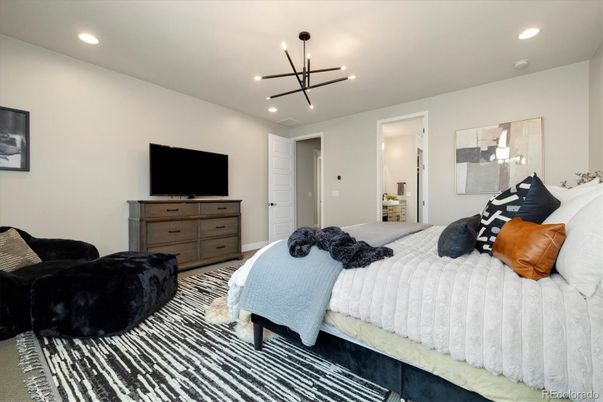 Bedroom, Interior, Pendant Lights, Recessed Lighting