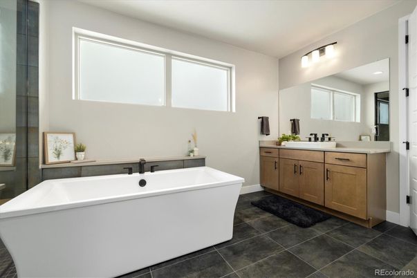 Bathroom, Dual Sink Vanities, Free Standing Baths, Interior