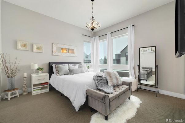 Bedroom, Interior, Pendant Lights