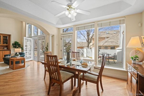 Dining room, Interior, Wood Texture Flooring