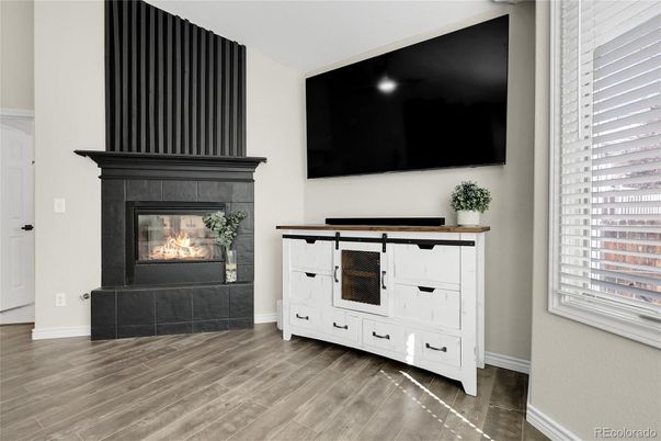 Fireplace, Interior, Wood Texture Flooring