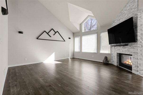 Empty room, Fireplace, Interior, Wood Texture Flooring