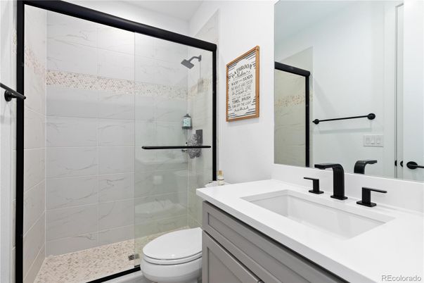 Bathroom, Glass Shower, Interior, Marble Walls