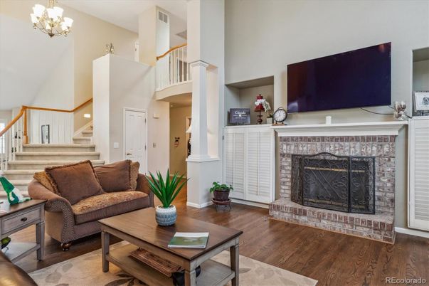 Chandelier, Fireplace, Interior, Living room, Wood Texture Flooring