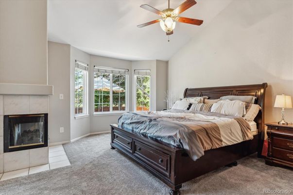 Bedroom, Fireplace, Interior