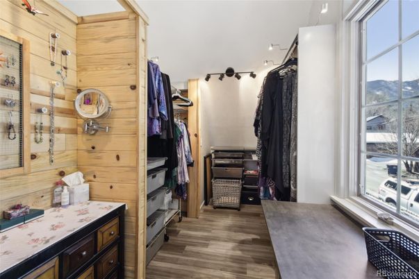 Interior, Walk-in Closets, Wood Texture Flooring, Wooden Walls