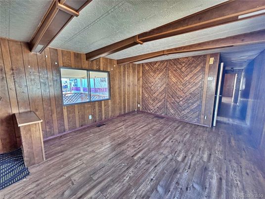 Empty room, Interior, Wooden Beams, Wood Texture Flooring, Wooden Walls