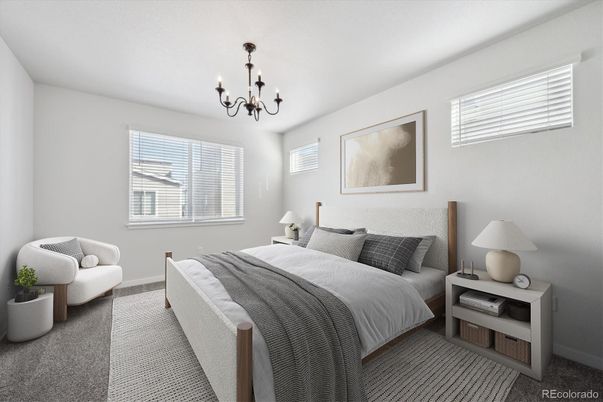 Bedroom, Chandelier, Interior