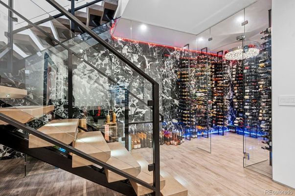 Interior, Recessed Lighting, Wine Storage, Wood Texture Flooring