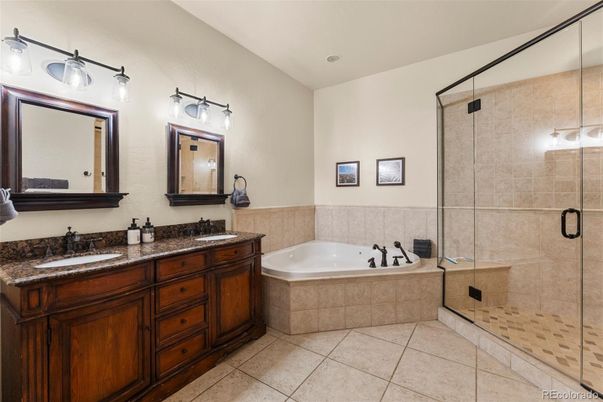 Bathroom, Dual Sink Vanities, Glass Shower, Interior