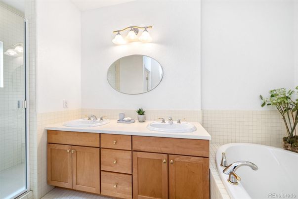 Bathroom, Dual Sink Vanities, Glass Shower, Interior