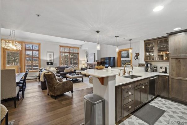 Dining room, Interior, Kitchen, Living room, Pendant Lights, Recessed Lighting, Wood Texture Flooring