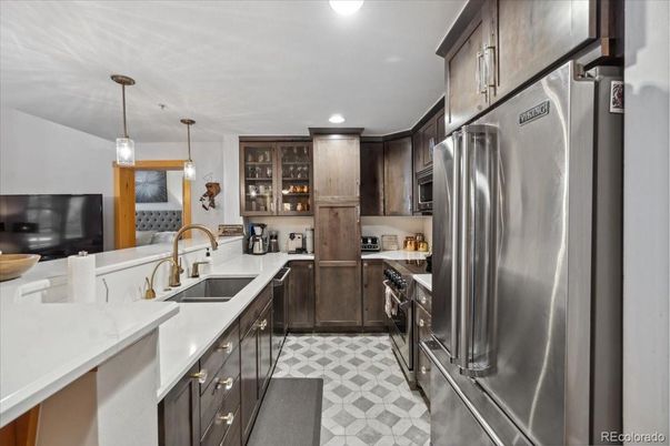 Interior, Kitchen, Pendant Lights, Recessed Lighting, Stainless Steel Appliances