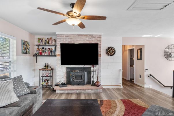 Fireplace, Interior, Stone Walls, Wood Texture Flooring
