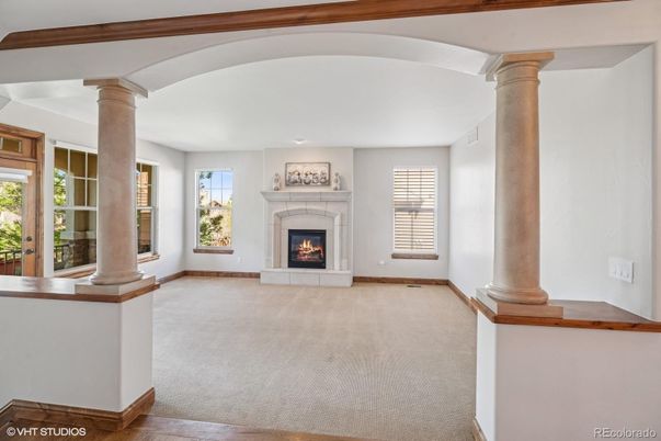Empty room, Fireplace, Interior