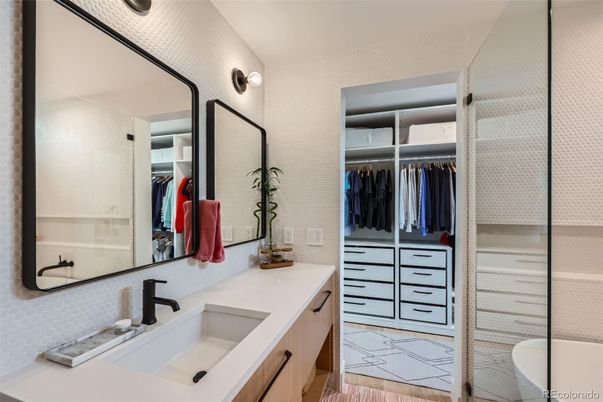 Bathroom, Dual Sink Vanities, Glass Shower, Interior, Walk-in Closets