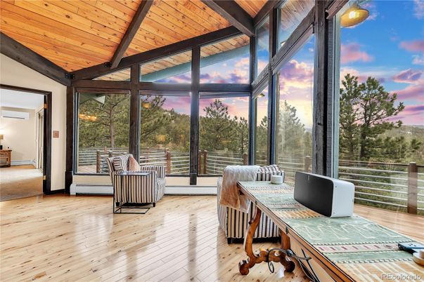 Home Office, Interior, Sun Room, Wooden Ceilings, Wood Texture Flooring