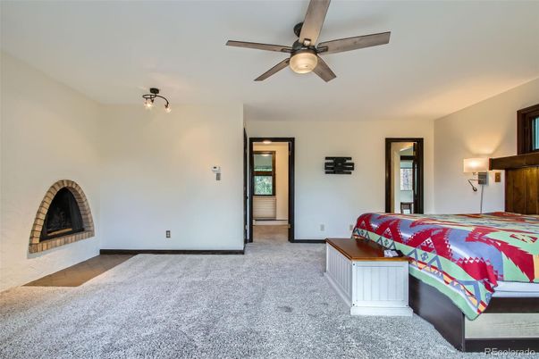 Bedroom, Fireplace, Interior