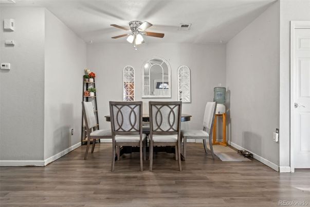 Dining room, Interior, Wood Texture Flooring