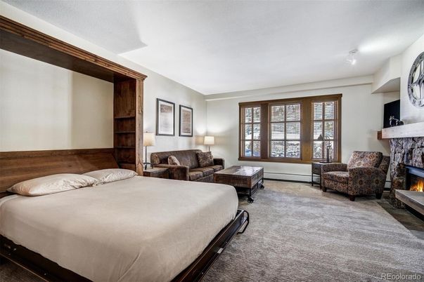 Bedroom, Fireplace, Interior
