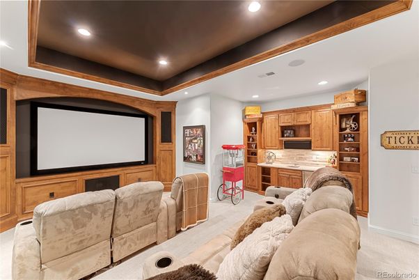 Home Theatre Room, Interior, Projection Screen, Recessed Lighting, Theatre Room