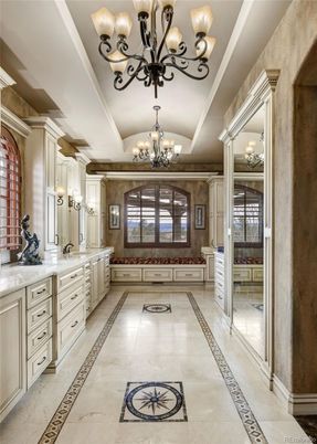 Bathroom, Chandelier, Interior