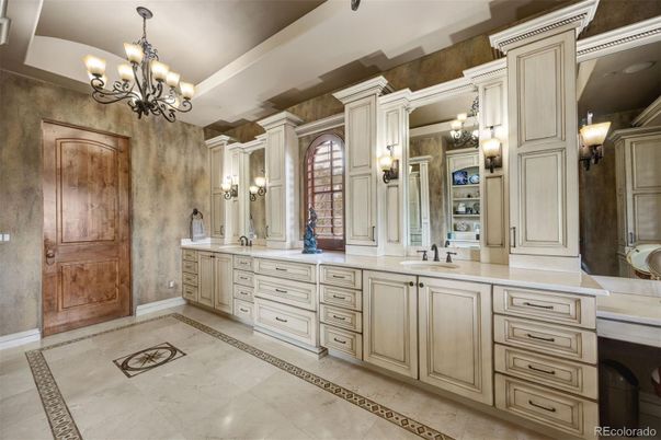 Bathroom, Chandelier, Dual Sink Vanities, Interior
