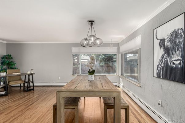 Dining room, Interior, Wood Texture Flooring