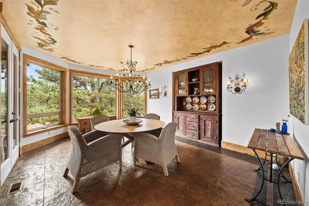Chandelier, Dining room, Interior