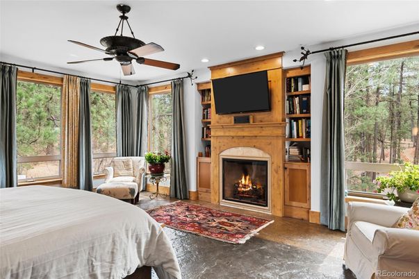 Bedroom, Fireplace, Interior, Recessed Lighting