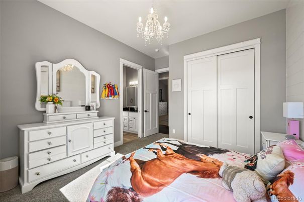 Bedroom, Chandelier, Interior