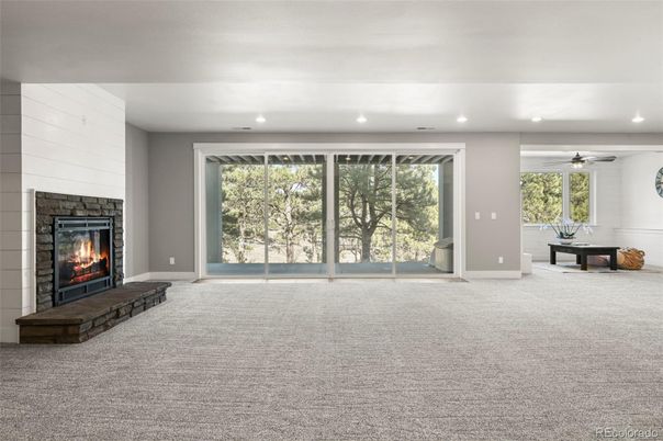 Empty room, Fireplace, Interior, Recessed Lighting