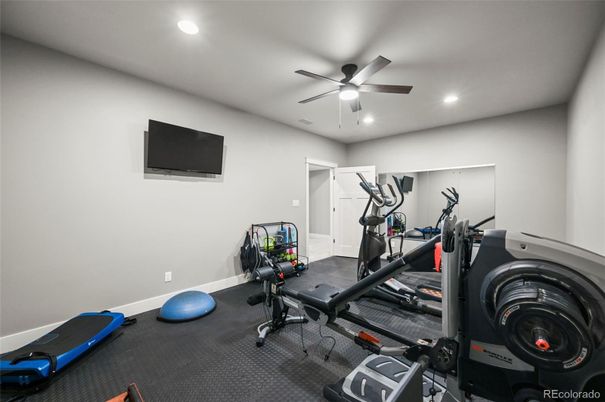 Fitness Equipment, Interior, Recessed Lighting