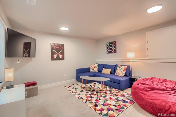 Interior, Living room, Recessed Lighting