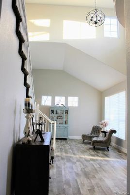 Chandelier, Interior, Wood Texture Flooring