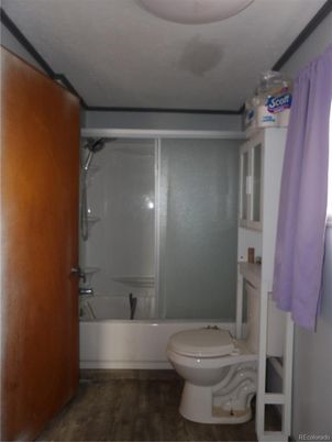 Bathroom, Glass Shower, Interior, Wood Texture Flooring