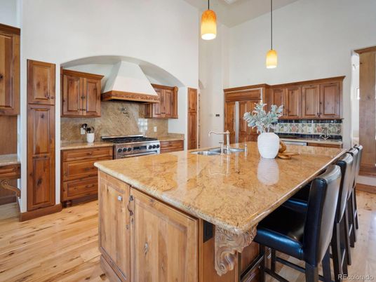 Interior, Kitchen, Pendant Lights, Stainless Steel Appliances, Wood Texture Flooring