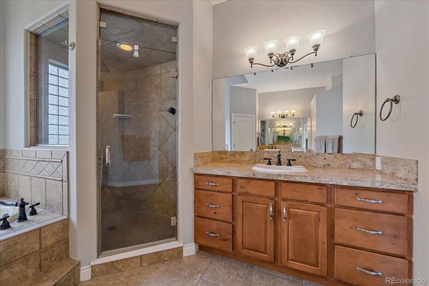 Bathroom, Dual Sink Vanities, Glass Shower, Interior
