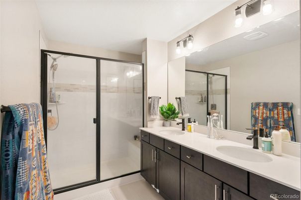 Bathroom, Dual Sink Vanities, Glass Shower, Interior