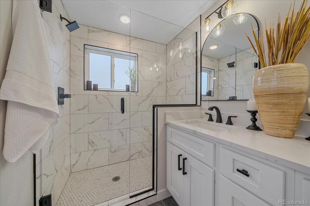 Bathroom, Glass Shower, Interior, Marble Walls